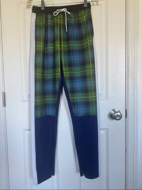 No Country Green Tartan Track Pants - Size Medium - Streetwear Joggers